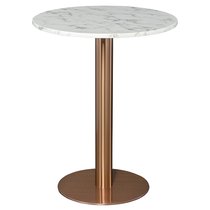 Стол обеденный Trond, d60 см, мрамор/золотой - Berg