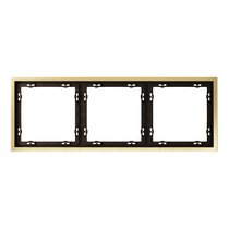 Рамка металлическая на 3 поста, S70 Metal латунь - Voltum