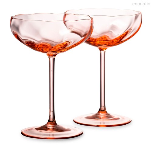 Набор креманок для шампанского Anna Von Lipa Лиму 220 мл, 2 шт, стекло хрустальное, розовый - Anna Von Lipa