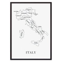Карта Италии, 40x60 см - Dom Korleone