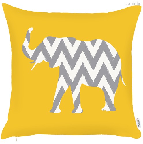 Чехол для декоративной подушки "В пустыне", 45х45 см, P302-8827/1, цвет желтый, 45x45 - Altali