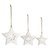 Набор елочных украшений Winter stars из коллекции New Year Essential, 3 шт. - Tkano