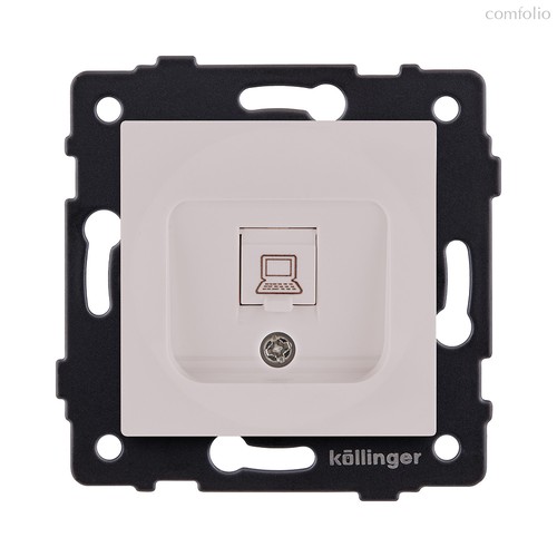 Розетка Ethernet RJ45 Cat.6, кашемир матовый Kollinger REA-018CM для Aspekt, Eleganz, Reflex - Kollinger