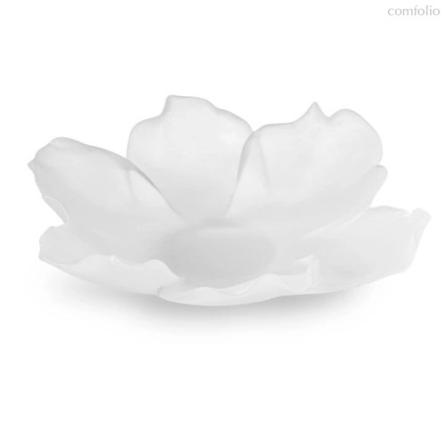 Чаша декоративная Decor de Table Pate de Verre Cristal Мак 18 см, хрустальное тесто, белая, п/к - Decor De Table