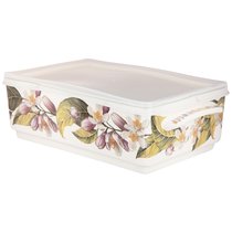 Блюдо Прямоугольное с Ручками И Силикон.Крышкой Lefard Фрукты 20,5x12x6 см