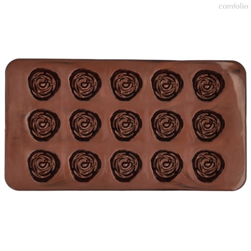Набор форм для шоколадных конфет и пралине Birkmann Розочки 21x11,5см, силикон, 2 шт (30 конфет) - Birkmann