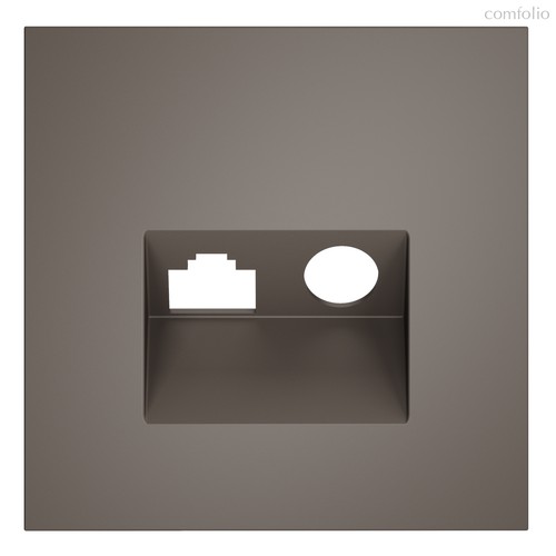 Накладка для розетки TV+RJ45 кат. 6, S70 капучино - Voltum