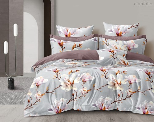 Комплект постельного белья CA-7-778 Дуэт Сатин печатный с наволочками 70х70х2шт.+ 50х70х2шт. - АльВиТек