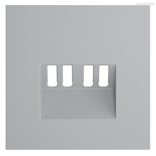 Накладка для розетки акустической 4-местной , S70 серый - Voltum