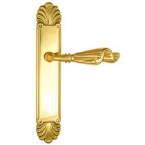 Дверная ручка Venezia Opera CYL на планке PL87 золото 24K - Venezia Collezione