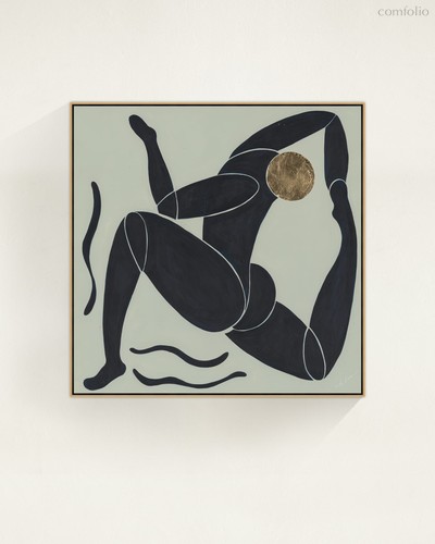 Интерьерное жикле Deco Figure I, цвет зеленый - Louvre Home