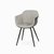 Обеденный стул Anat 2.0 мягкий c подлокотниками, цвет серый/черный - Cosmo