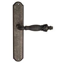 Дверная ручка Venezia Olimpo на планке PL02 античное серебро