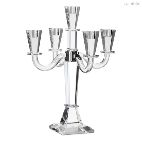 Канделябр на 5 свечей Decor de table Хрустальное вдохновение 33х43 см, хрусталь бессвинцовый, п/к - Decor De Table