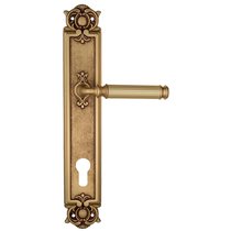 Дверная ручка Venezia Mosca CYL на планке PL97 французское золото - Venezia Collezione