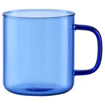 Чашка стеклянная, 350 мл, синяя - Smart Solutions