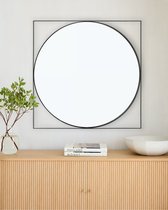 Зеркало настенное в раме Минклер, цвет черный - Louvre Home