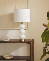 Белая настольная лампа Райс, цвет белый - Louvre Home