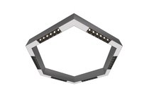 Donolux LED Eye-hex св-к накладной, 36W, 700х606мм, H71,5мм, 2590Lm, 34°, 3000К, IP20, корпус алюмин, цвет алюминий - Donolux