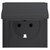Лицевая панель для розетки 2к+з с крышкой 35634 MB, черный сатин - Rikett