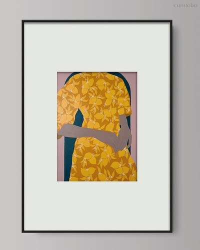 Интерьерное жикле Lemons, цвет желтый - Louvre Home