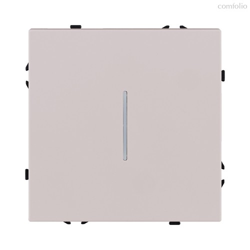 Выключатель 1-клавишный 10А/250В с LED подсветкой, кашемир матовый Kollinger Eclipse EC-007CM - Kollinger