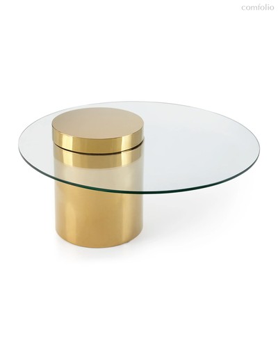 Золотой кофейный столик Мартиника - Ø 90 см, цвет золотой - Louvre Home