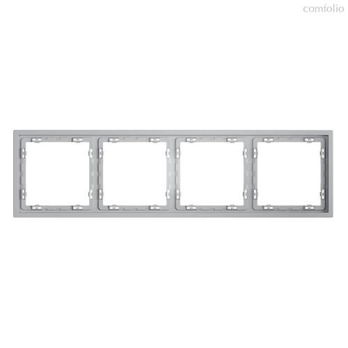 Рамка пластиковая VOLTUM S70 на 4 поста, серый - Voltum