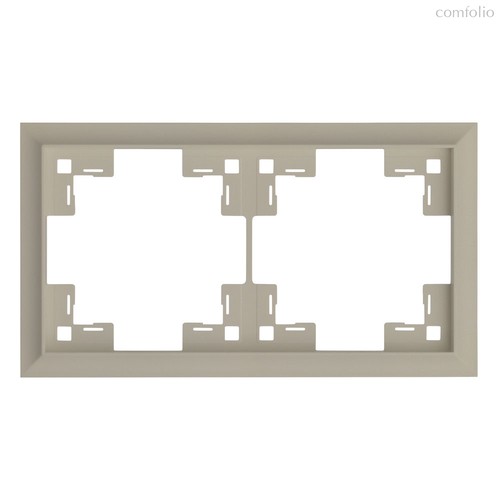 Рамка двухместная классик 35920 LT, латте, 2 поста - Rikett