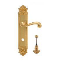 Дверная ручка Venezia Carnevale WC-4 на планке PL96 полированная латунь