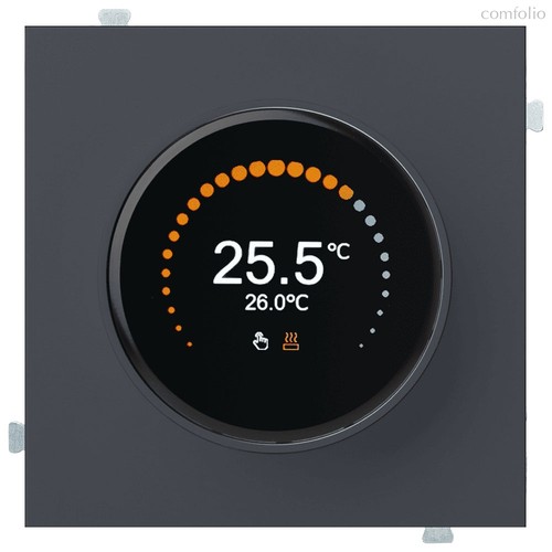 Термостат для теплых полов с круглым дисплеем 32233 BT, базальт - Rikett