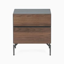 Прикроватная тумба Fango 50х40, цвет серый/черный - Cosmo