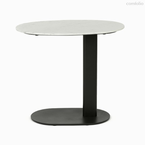 Кофейный столик Jaspire 50х30, цвет белый/черный - Cosmo