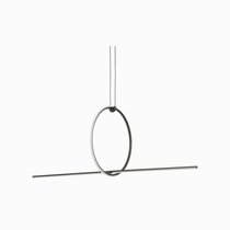 Подвесной светильник Talent 2.0 диаметр 40, цвет белый/черный - Cosmo