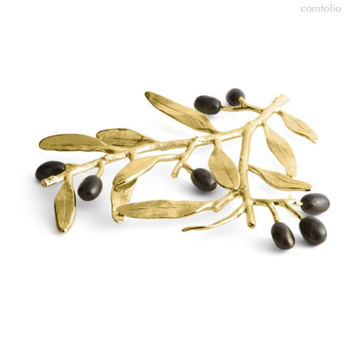 Подставка под горячее Michael Aram Золотая оливковая ветвь 25 см, латунь, золотистая - Michael Aram
