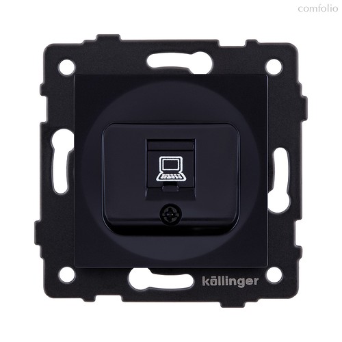 Розетка Ethernet RJ45 Cat.5, черный Kollinger REA-016BK для Aspekt, Eleganz, Reflex - Kollinger