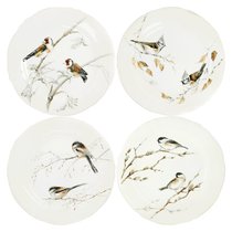 Набор тарелок закусочных Gien "Лесные птицы", 23см, 4шт - Gien