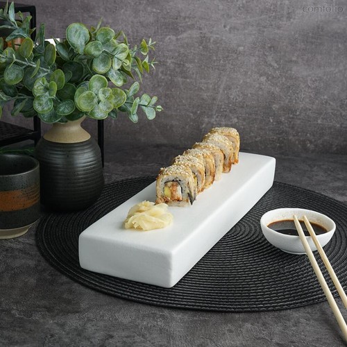 Блюдо прямоугольное 33*10 см h4 см White Matt Panasia P.L. Proff Cuisine - P.L. Proff Cuisine