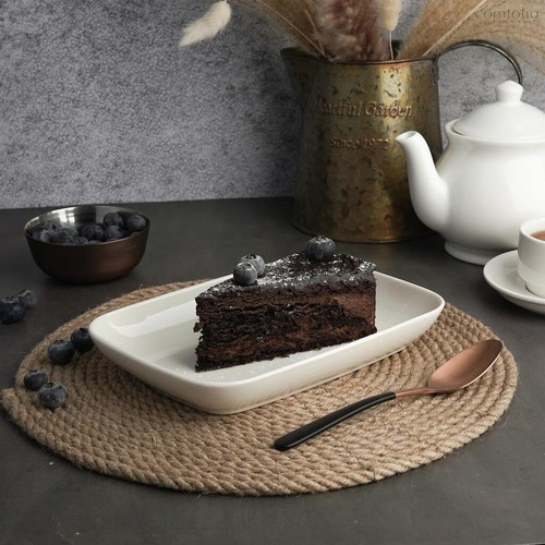 Блюдо прямоугольное 20x14,3 см h2,9 см 375 мл без борта Fine Plus 6шт. - Noble