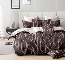 Комплект постельного белья CA-7-699 Дуэт Сатин печатный с наволочками 70х70х2шт.+ 50х70х2шт. - АльВиТек