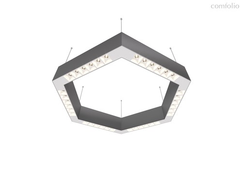 Donolux LED Eye-hex св-к подвесной, 36W, 500х433мм, H71,5мм, 2700Lm, 34°, 3000К, IP20, корпус алюмин, цвет алюминий - Donolux