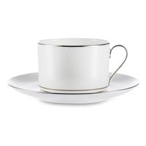 Чашка чайная с блюдцем Narumi Белый жемчуг 270 мл, фарфор костяной - Narumi