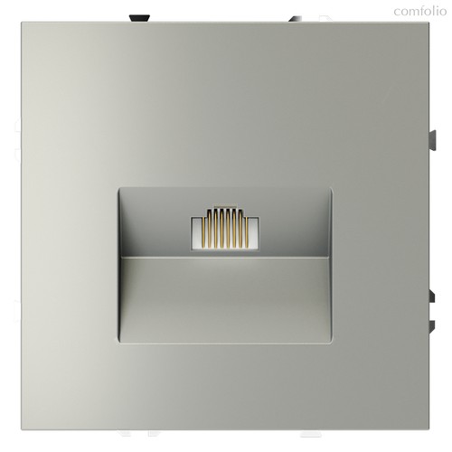 Розетка компьютерная встраиваемая VOLTUM S70 RJ45 кат.6, (сталь) - Voltum