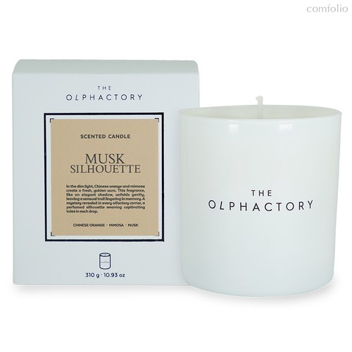 Свеча ароматическая The Olphactory, White Insignia, Musk Silhouette, 60 ч - Ambientair