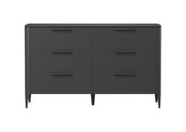 Комод Type oak 6 ящиков ширина 140 см (черный) - Ellipse