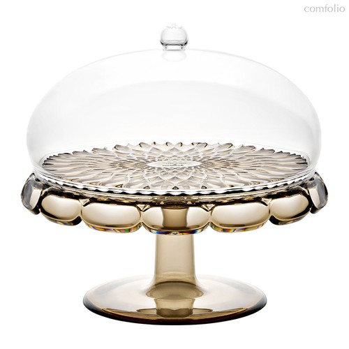 Блюдо для торта с крышкой Vanity, ?30 см, коричневое - Guzzini