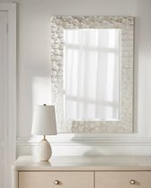 Зеркало в раме из перламутра Брандо, цвет белый - Louvre Home