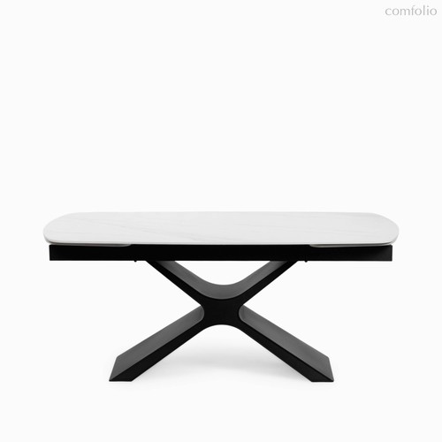 Обеденный стол Flormere 180x90, цвет белый/черный - Cosmo