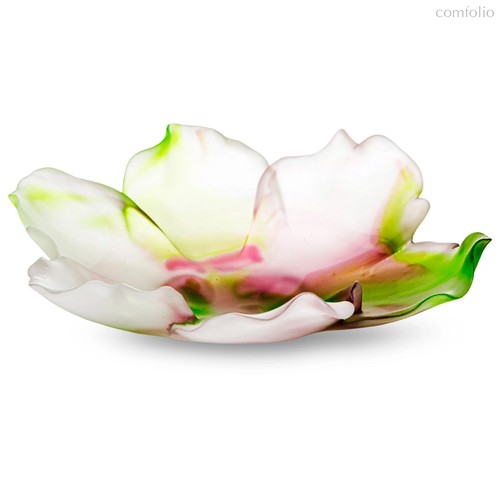 Чаша декоративная Decor de Table Pate de Verre Cristal Мак 18 см, фиолетово-зеленая, п/к - Decor De Table