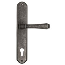 Дверная ручка на планке Fratelli Cattini "PICCO" CYL PL02-IA античное серебро - Fratelli Cattini